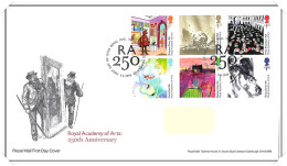 2018 GB FDC - Royal Academy Of Arts - Typed Address - 2011-2020 Ediciones Decimales