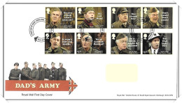 2018 GB FDC - Dads Army - Tallents House PM - Typed Address - 2011-2020 Em. Décimales