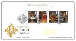 2018 GB FDC - Hampton Court Palace Mini Sheet - Typed Address - 2011-2020 Ediciones Decimales