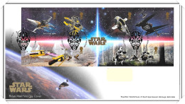 2019 GB FDC - Star Wars Mini Sheet- Typed Address - 2011-2020 Em. Décimales