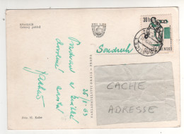 Timbre , Stamp  " Sport :  Tennis " Sur CP , Carte , Postcard Du 26/08/63 - Brieven En Documenten