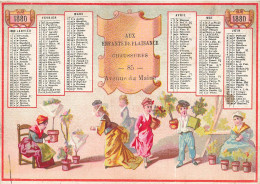 Petit Calendrier 1880 Publicitaire * Aux Enfants De Plaisance Chaussures Magasin 85 Avenue Du Maine Paris * Calendar - Kleinformat : ...-1900