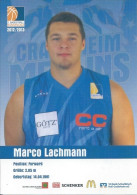 Trading Cards KK000564 - Basketball Germany 10.5cm X 13cm: Marco Lachmann - Other & Unclassified