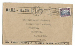 South Africa Official Service OHMS Cover Pretoria 15feb1952 X UK With Service D.2 Overprinted - Timbres De Service