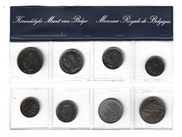 Belguim Set 1980,from 0,5 Franc Until 10 Francs Dutch End French, - FDC, BU, BE, Astucci E Ripiani