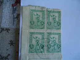 GREECE USED STAMPS  1901 FLYING  BLOCK OF 4 POSTMARK  ΑΣΤΑΚΟΣ - Gebraucht