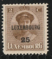 Lixembourg  1925  Prifix Nr. 145 Pf/mnh - Préoblitérés