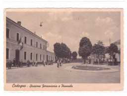 CODOGNO - STAZIONE FERROVIARIA E PIAZZALE - LODI - NON VIAGGIATA - Lodi