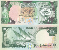 Kuwait 10 Dinars 1980 1990 P-15 AU/UNC - Kuwait