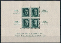 ** Deutsches Reich 1937 Mi Block 9 (Mi EUR 320,-) (felül Szakadás, Gumihiba / Torn Above, Gum Disturbance) - Autres & Non Classés