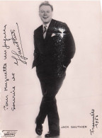 JACK GAUTHIER-autographe Format 18x13 Cm - Chanteurs & Musiciens