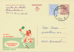 BELGIUM VILLAGE POSTMARKS  BREENDONK B (now Puurs-Sint-Amands) SC With Dots 1971 (Postal Stationery 2 F + 0,50 F, PUBLIB - Puntstempels