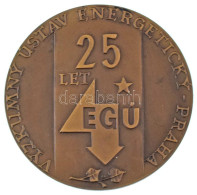 Csehszlovákia 1976. "25 éves Az Energetikai Kutatóintézet - Prága / 1951-1976" Bronz Emlékérem (60mm) T:AU Czechoslovaki - Non Classés