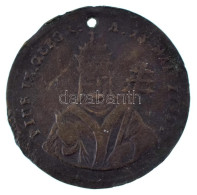 Olasz államok / Pápai Állam 1878. "IX. Pius Emlékére" Kétoldalas Bronz Lemezérem (30mm) T:F Lyuk Italian States / Papal  - Non Classés