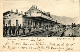 T2/T3 1905 Ruttka, Vrútky; Pályaudvar, Vasútállomás, Vonat / Railway Station, Train (EK) - Sin Clasificación