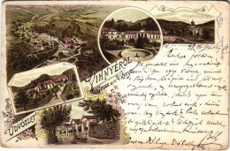 * T3 1898 (Vorläufer) Vihnye, Vihnyefürdő, Kúpele Vyhne; Látkép, Fürdőház, Nyaraló. Joerges Kiadása / General View, Spa, - Unclassified