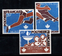 Polynésie Française 1976 Yv. 110-112 Neuf ** 100% Poste Aérienne Jeux Olympiques, Sports - Ungebraucht