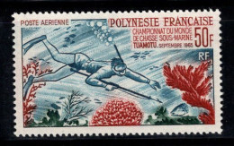 Polynésie Française 1965 Yv. 14 Neuf ** 100% Poste Aérienne Sous L'eau, 50 F - Ungebraucht