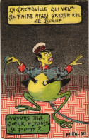 T2/T3 1904 La Grenouille Qui Veut Se Faire Aussi Grosse Que Le Boeuf. Mikado / French Mocking Propaganda, Japanese Emper - Zonder Classificatie