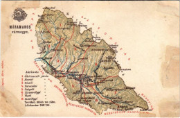 * T4 Máramaros Vármegye Térképe. Kiadja Károlyi Gy. / Map Of Maramures County (r) - Ohne Zuordnung