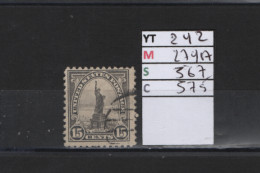 PRIX FIXE Obl 242 YT 279A MIC US567 SCOT US575 GIB  Statue De La Liberté 1922 1925 Etats Unis 58/08 - Oblitérés