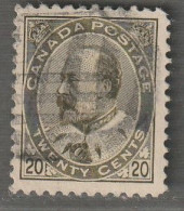 CANADA - N°83 Obl (1903-09)  Edouard VII : 20c Olive - Gebruikt