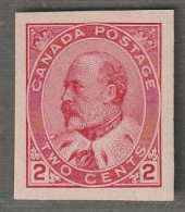 CANADA - N°79a ** (1903-09)  Edouard VII : 2c Carmin - NON DENTELE - - Unused Stamps