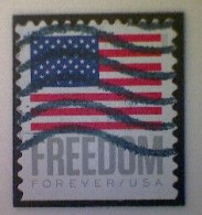 United States, Scott #5790, Used(o) Booklet, 2023, Flag Definitive: Freedom Flag, (63¢) Forever - Used Stamps