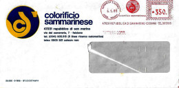 SAN MARINO - 1985 COLORIFICIO SAMMARINESE - Ema Affrancatura Mecc. Rossa Red Meter Su Busta Viaggiata - 18115 - Lettres & Documents