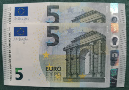 5 EURO PORTUGAL 2013 DRAGHI M006J2 MA CORRELATIVE COUPLE UNEVEN ONLY FOUR NUMBERS SC FDS UNC. PERFECT - 5 Euro