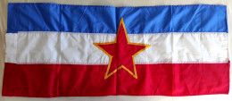 Ex YUGOSLAVIA Original Vintage Communist Silk Flag 1980s LARGER SIZE Drapeau Flagge Bandiera Kroatien Croatie Croazia - Vlaggen