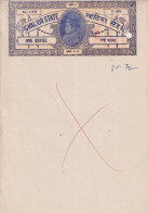 F-EX15133 INDIA FEUDATARY STATE GWALIOR REVENUE SEALLED PAPER, ALL DIFFERENT.  - Andere & Zonder Classificatie
