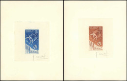 EPA COLONIES SERIES - Poste Aérienne - 1965, U.I.T, Série Complète De 7 épreuves D'artiste DOM-TOM, Signées Combet - Ohne Zuordnung