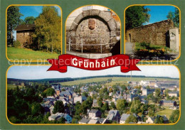 73840840 Gruenhain-Beierfeld Erzgebirge Fuchsturm Moenchsbrunnen Klostermauer Te - Grünhain