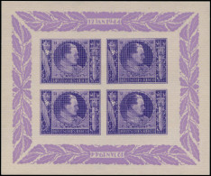 ** ALLEMAGNE FAUX DE PROPAGANDE - Poste - Feuillet De 4 Timbres (non Répertorié), Non Dentelé: 54+96pf. Violet Goering - Occupation 1938-45