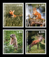 Liechtenstein 2024 Mih. 2113/14 Fauna. Wild Animals In Liechtenstein. Fox. Squirrel. Marmot. Stag MNH ** - Ungebraucht