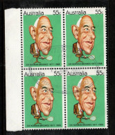Australia ASC 792  1981 Sporting Personalities 55c Brookes Used Block 4 - Used Stamps