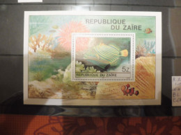 Zaire Bl Bloc Blok 45 Mnh Neuf ** Perfect Parfait ( 1980 ) Poisson Vis Fish - Ongebruikt