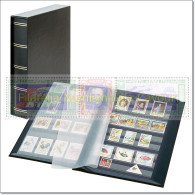 CLASSIFICATORE 30 Pagine FONDO NERO COPERTINA IMBOTTITA SIMILPELLE + CUSTODIA - NERO - Large Format, Black Pages