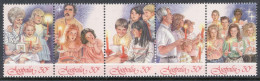 Australia 1987 Strip Of Five Christmas Stamps  In Unmounted Mint - Mint Stamps