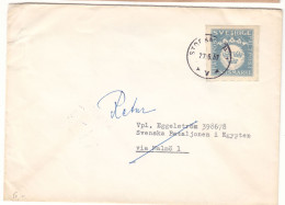 Suède - Lettre Militaire De 1957 - Oblit Stockholm - Exp Vers L'Egypte - Bataillon FN Suédois - - Covers & Documents