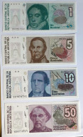 ARGENTINA - 1,5,10,50,100,500,1.000 AUSTRALES PIC FROM 323 TO 329 - UNC - BANKNOTES - PAPER MONEY - CARTAMONETA - - Argentina