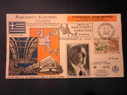 1983 Strasbourg Conseil De L'Europe Visite Officielle Et Discours De Mr Constantin KARAMANLIS President Grece - Lettres & Documents