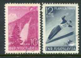 YUGOSLAVIA 1949 Planica Ski Jumps  Used..  Michel 570-71 - Gebruikt