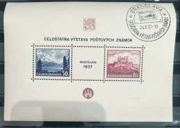 Czechoslovakia 1937 Bratislava, Block 1, Used - Used Stamps