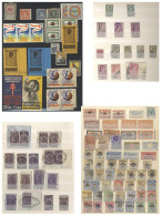 WORLD REVENUES/CINDERELLAS Etc. Carton Of 14 Stock Books Comprising World Revenues (9), Poster Stamps (2), USA Revenues  - Andere & Zonder Classificatie