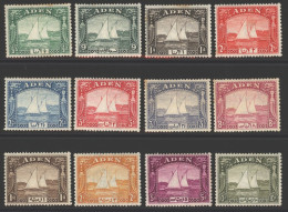 1937 Dhow Set To 10r, M (some Tone Spots Incl. On 10r), The 5r Is The Scarce Aniline Purple Shade, SG.1/11a, 12, Cat £15 - Otros & Sin Clasificación