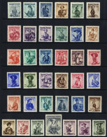 1948 Costumes Set, Complete Fine M (although 32 Are UM) Attractive Key Set From The 1940's, SG.1108/1144. Cat. £425. (37 - Autres & Non Classés