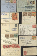 CANCELLATIONS 1921-28 Selection Of Covers (14) And A Front Incl. Six Reg Items With Various C.d.s's Incl. Crawl, St. Geo - Sonstige & Ohne Zuordnung