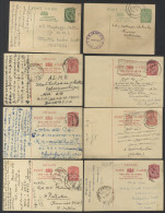 1945-48 KGVI Postal Stationery Cards 3c Green (2), 5c Red (6), All Used To India, Fine. - Autres & Non Classés